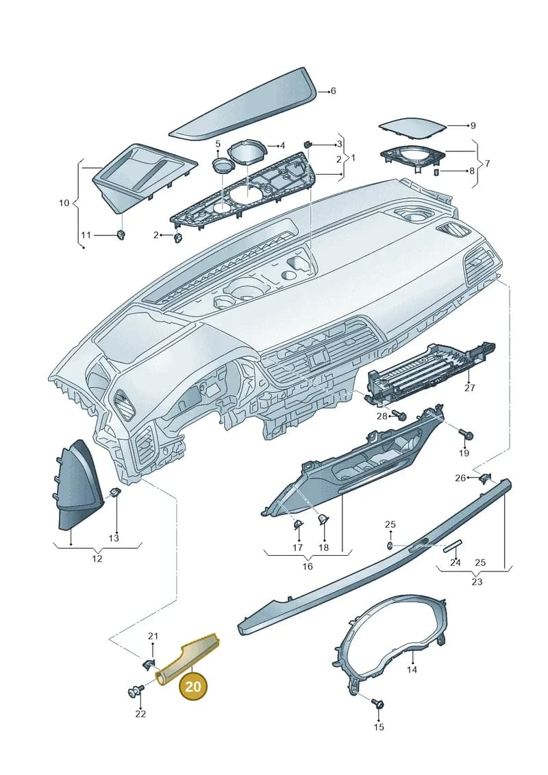 80B853189ADRQ8 — Audi Q5 (2016-2025) diagram 896857150, position 20