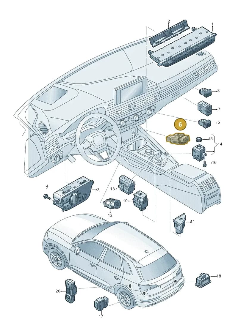 80B907569 — Audi Q5 (2016-2025) diagram 896941500, position 6