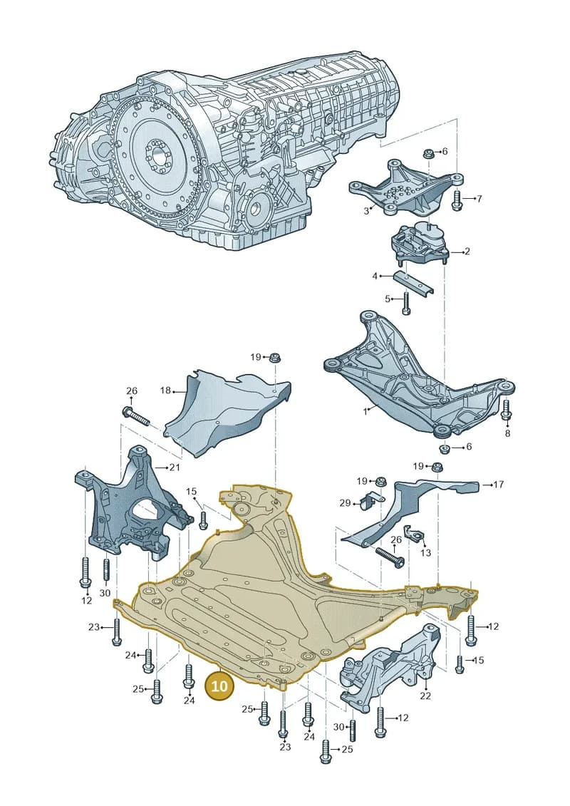 80C399347M — Audi Q5 (2016-2025) diagram 849399400, position 10
