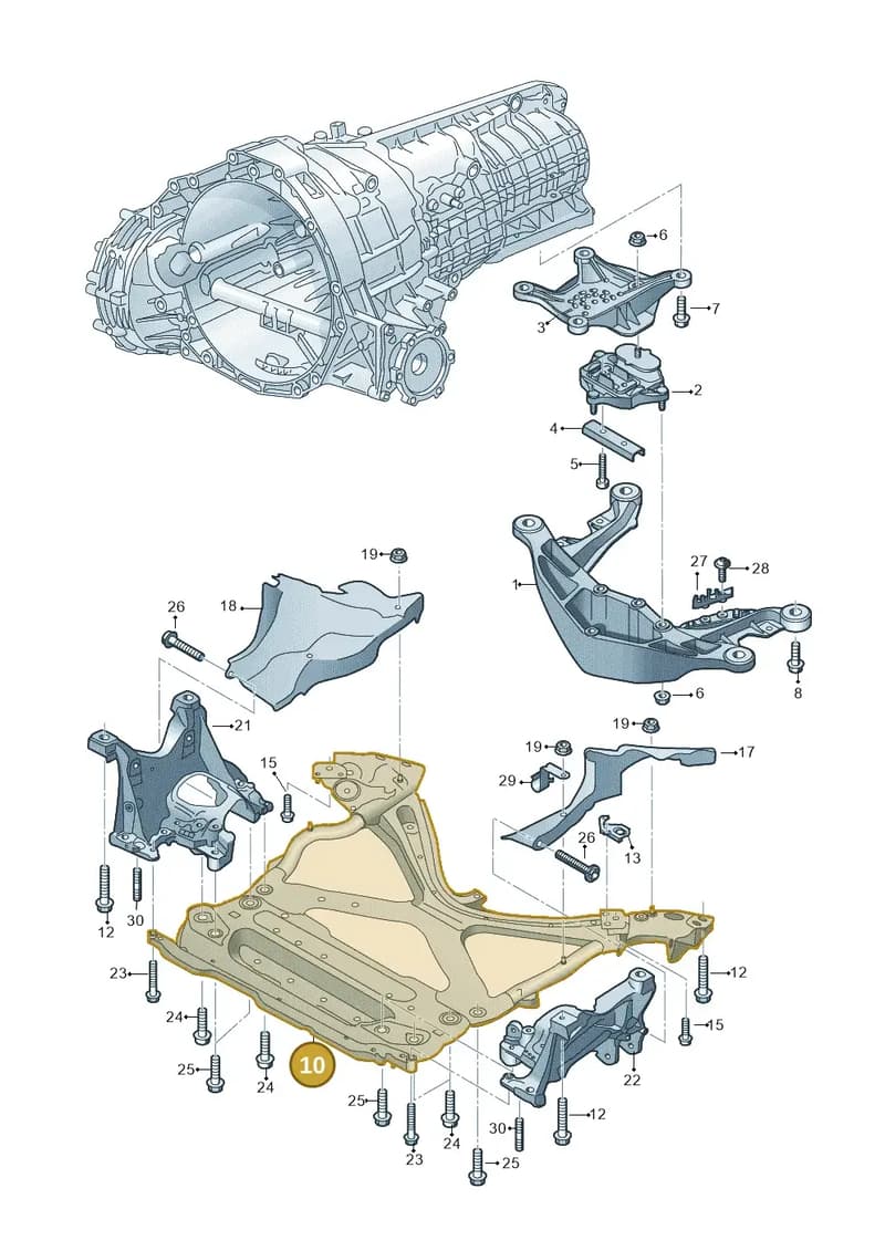 80C399347M — Audi Q5 (2016-2025) diagram 849399200, position 10