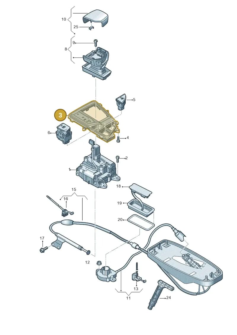 80C713111BESX — Audi Q5 (2016-2025) diagram 896713100, position 3