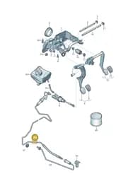 80C721465 Audi Pipe/Hose Line