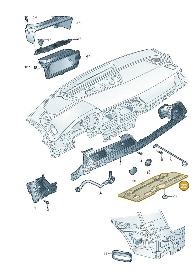 80C819593 — Audi Q5 (2016-2025) diagram 896820100, position 22