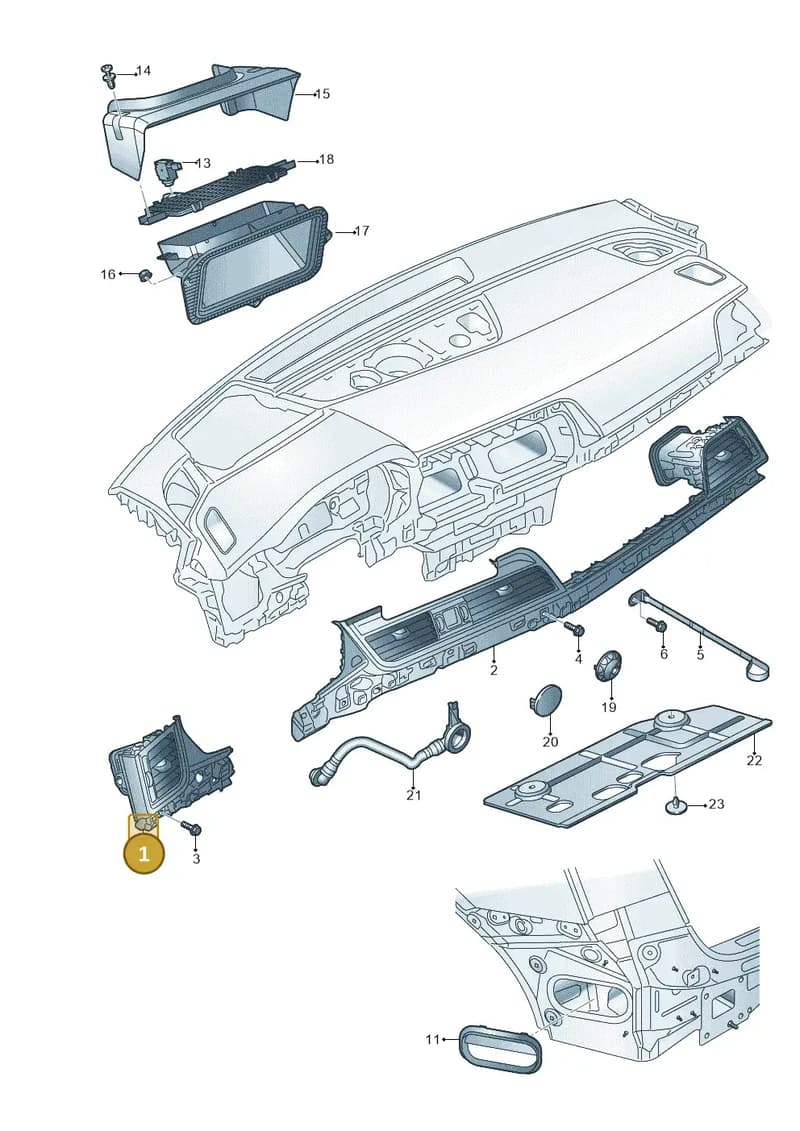 80C820902D6PS — Audi Q5 (2016-2025) diagram 896820100, position 1