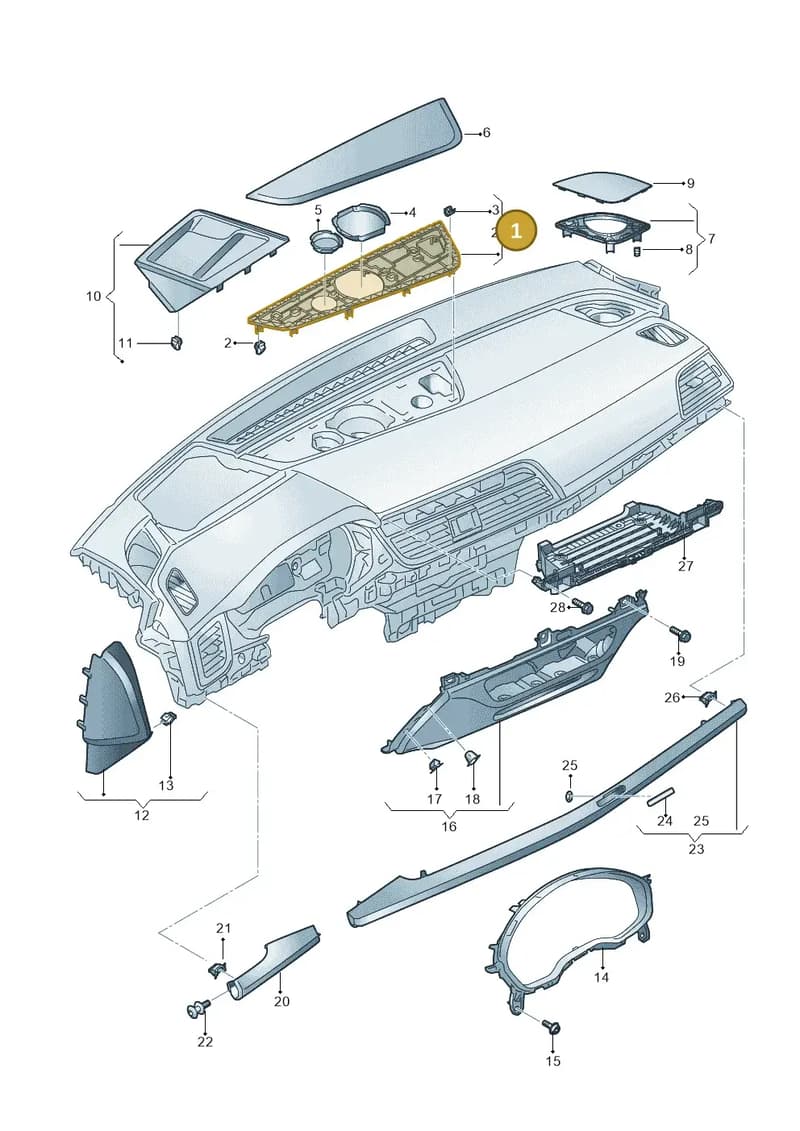 80C857736 — Audi Q5 (2016-2025) diagram 896857150, position 1