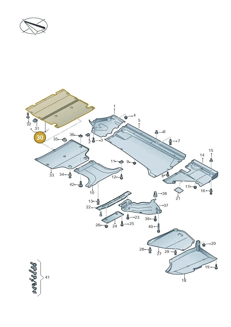 80C863821C — Audi Q5 (2016-2025) diagram 896825000, position 30