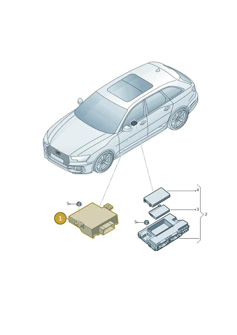 80C907468Q — Audi RS4 Avant (2017-2025) diagram 438907000, position 1