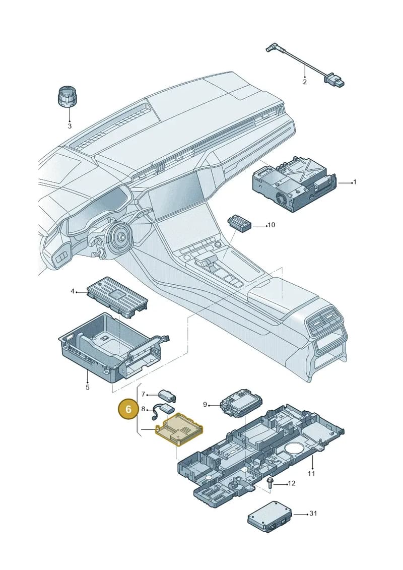 80D035284G — Audi A6 L 2.0 (2018-) diagram 577035550, position 6