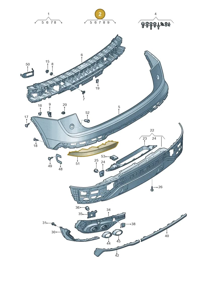 80F807067AGRU — Audi Q5 (2016-2025) diagram 896807115, position 2