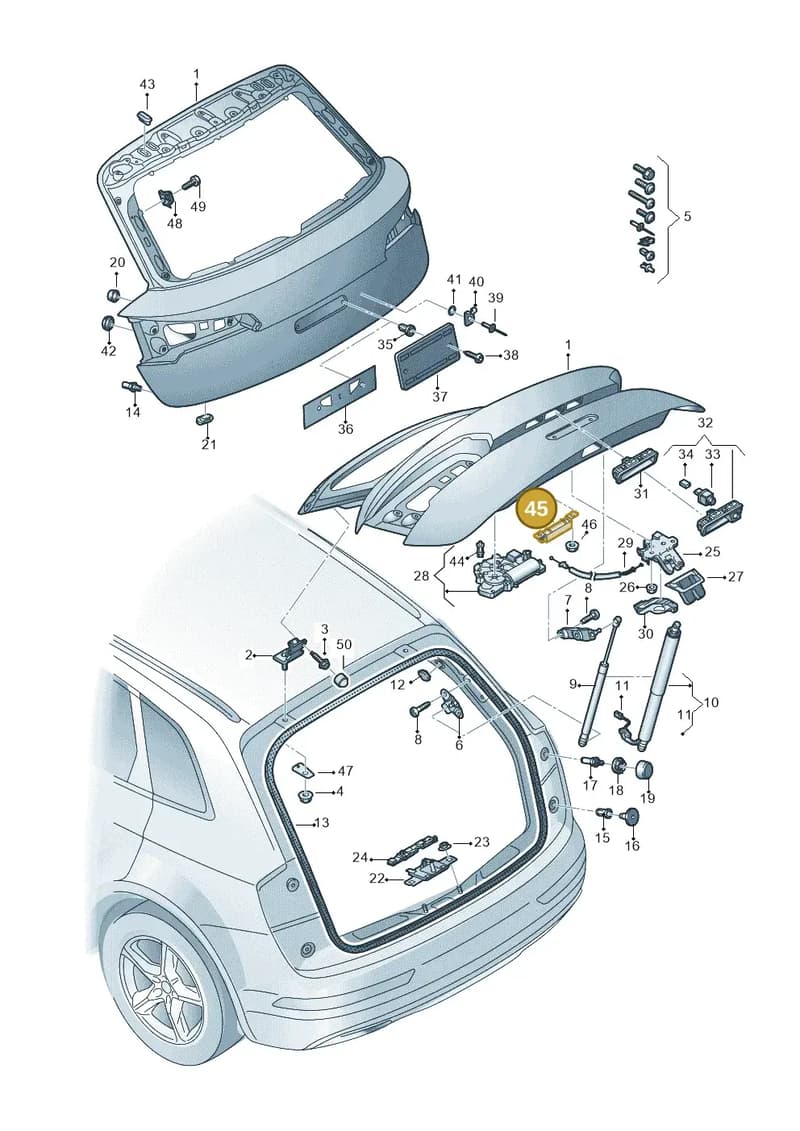 80F827242A — Audi Q5 (2016-2025) diagram 896827000, position 45