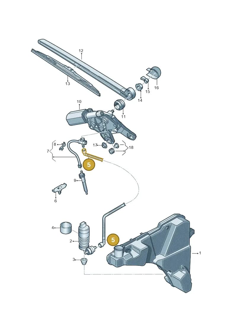 80F955960A — Audi Q5 (2016-2025) diagram 896955022, position 5