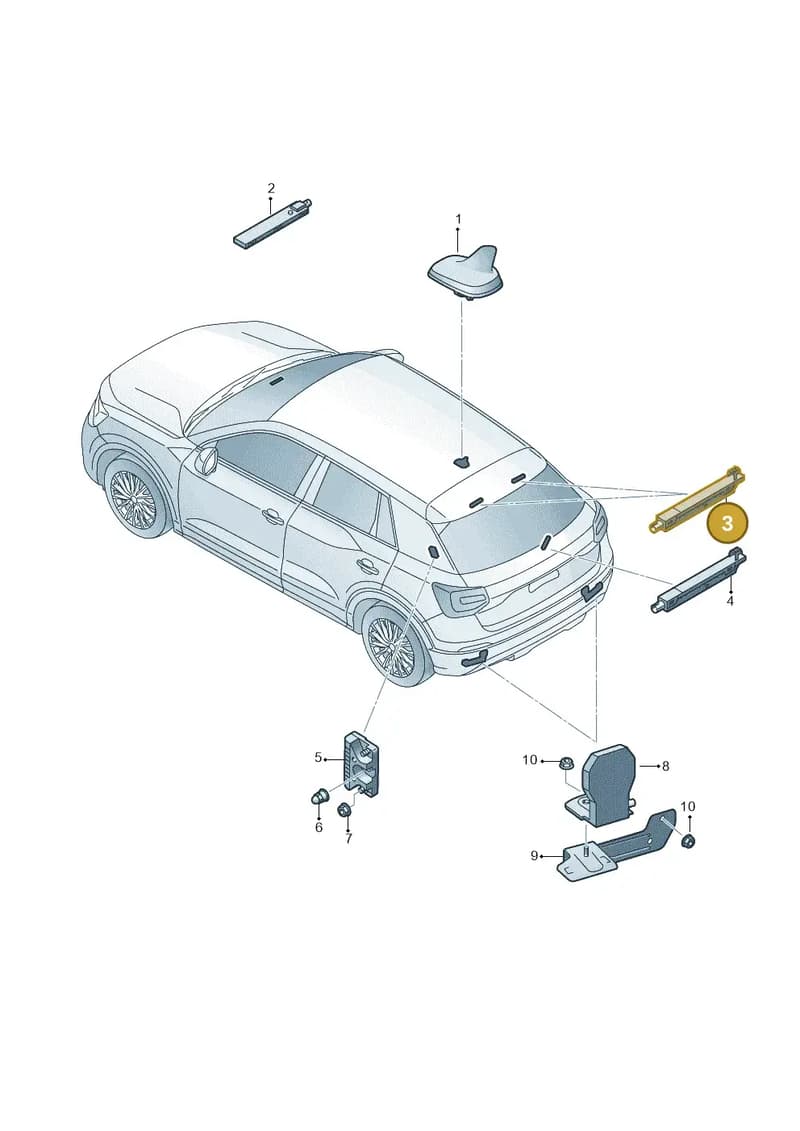 81A035225 — Audi Q2 (2016-2025) diagram 803035100, position 3