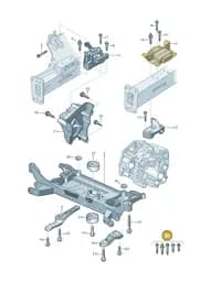 81A098609A Audi 1 Set Fixing Parts for Engine and Gearbox