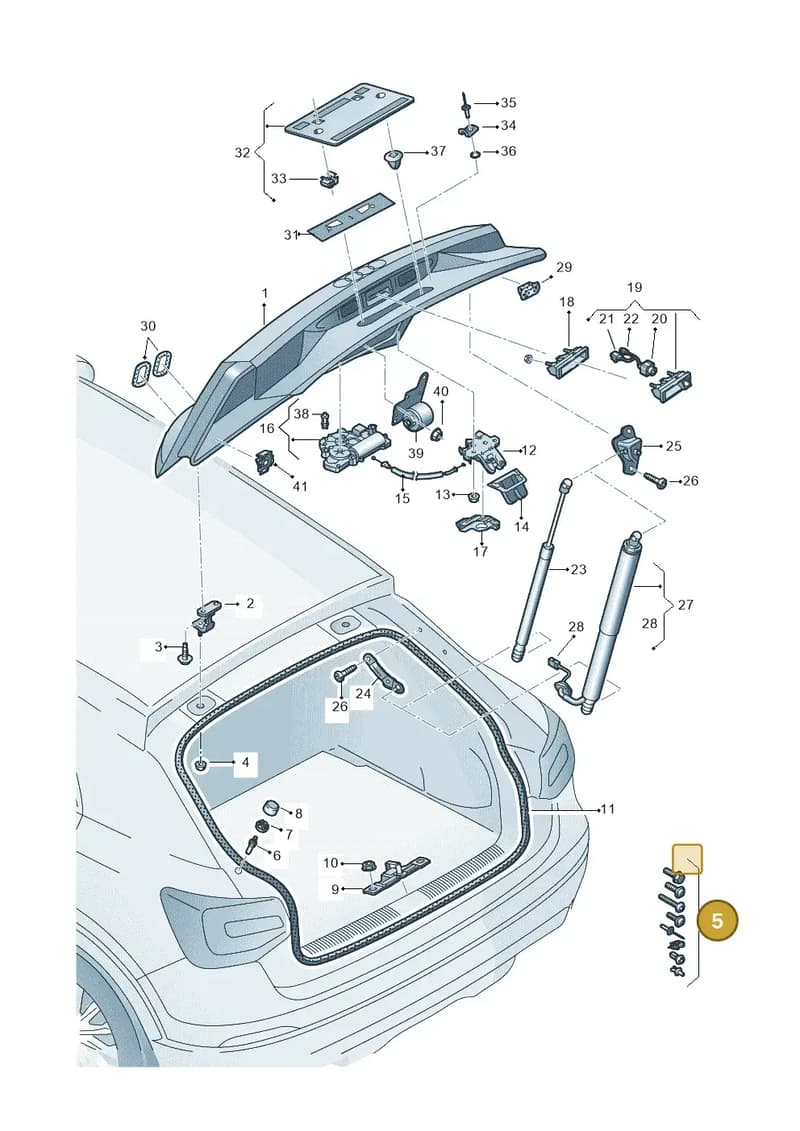 81A098617 — Audi Q2 (2016-2025) diagram 803827000, position 5