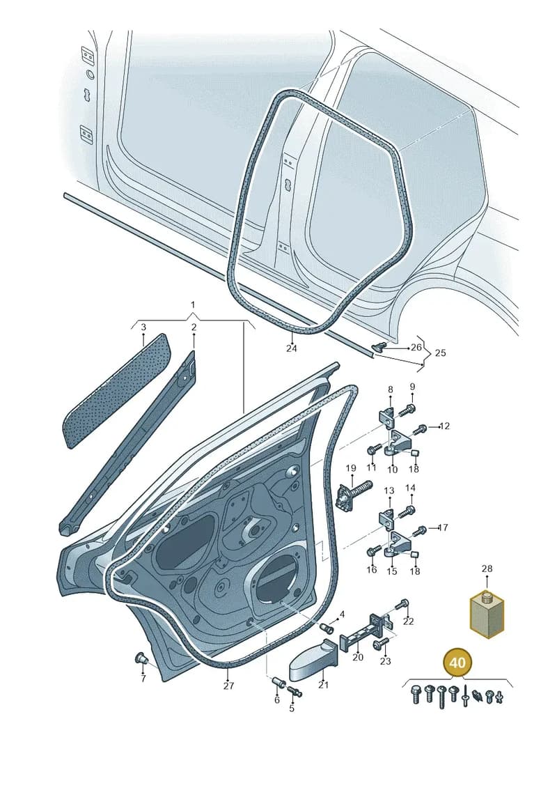 81A098620A — Audi Q2 (2016-2025) diagram 803833100, position 40