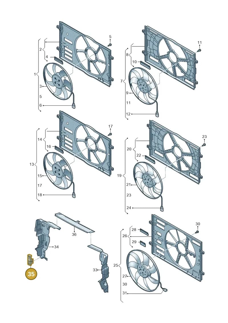 81A121230 — Audi Q2 (2016-2025) diagram 803121925, position 35