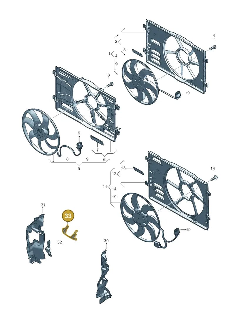 81A121285B — Audi Q2 (2016-2025) diagram 890121900, position 33