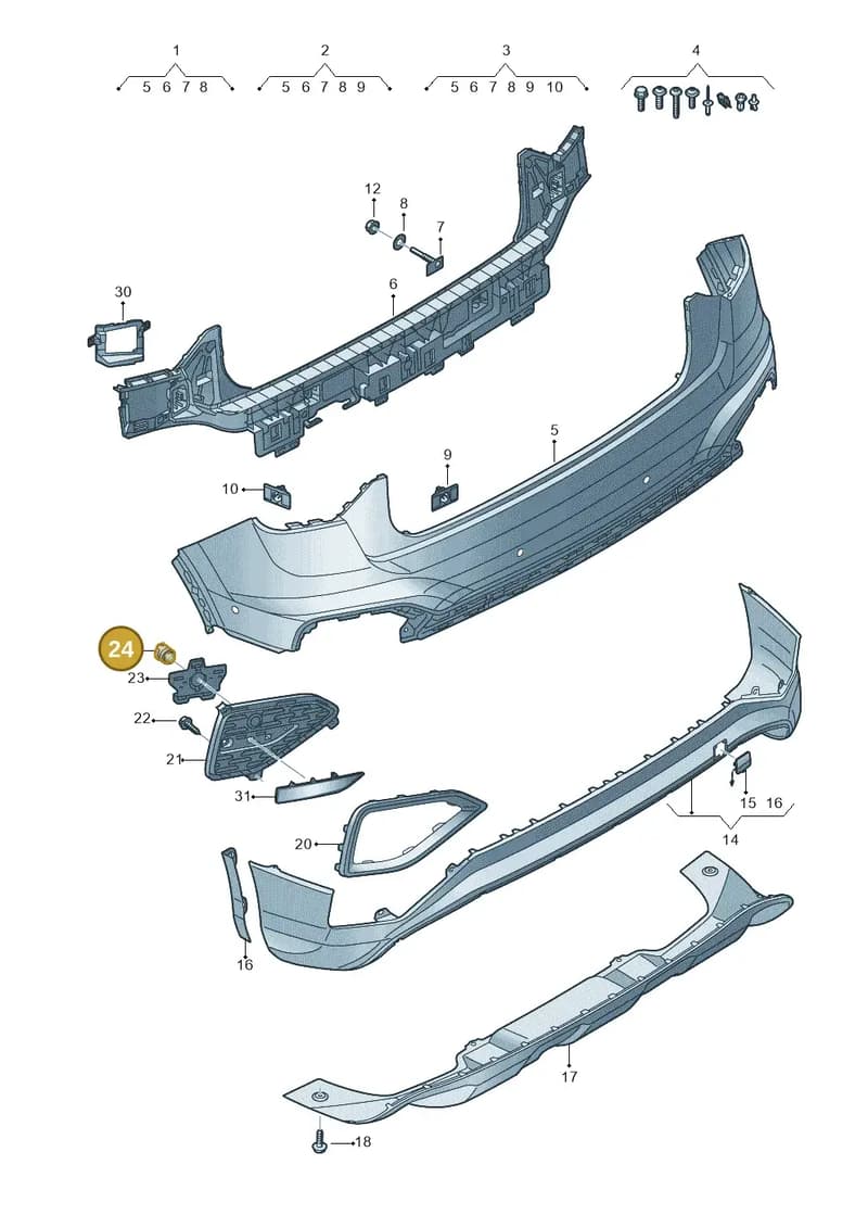 81A807007 — Audi Q2 (2016-2025) diagram 803807075, position 24