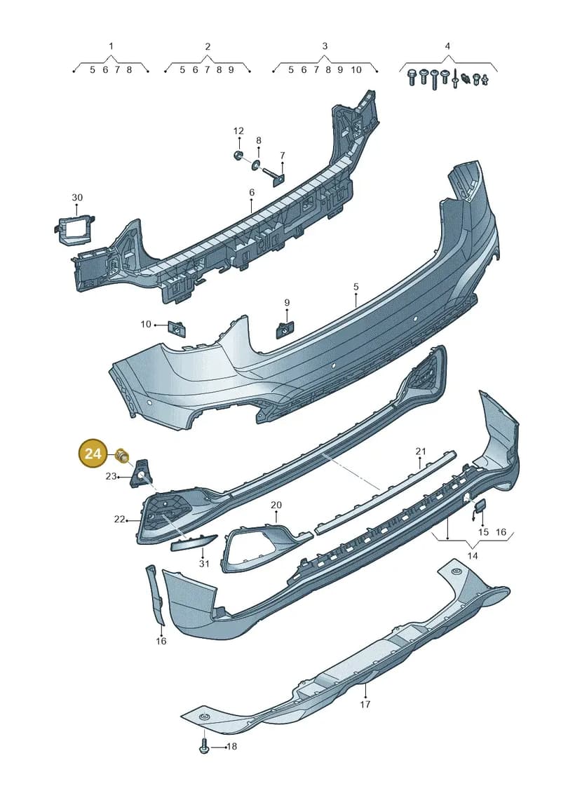 81A807007 — Audi Q2 (2016-2025) diagram 803807085, position 24