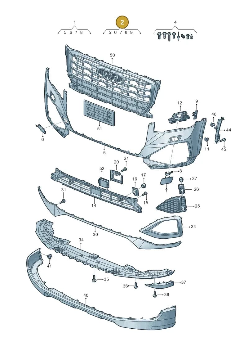 81A807065AGRU — Audi Q2 (2016-2025) diagram 803807015, position 2