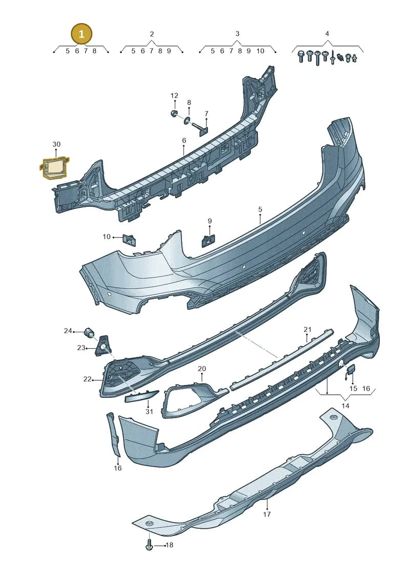 81A807067CGRU — Audi Q2 (2016-2025) diagram 803807085, position 1