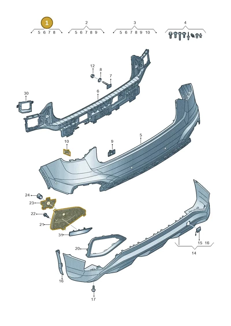 81A807067CGRU — Audi Q2 (2016-2025) diagram 803807065, position 1