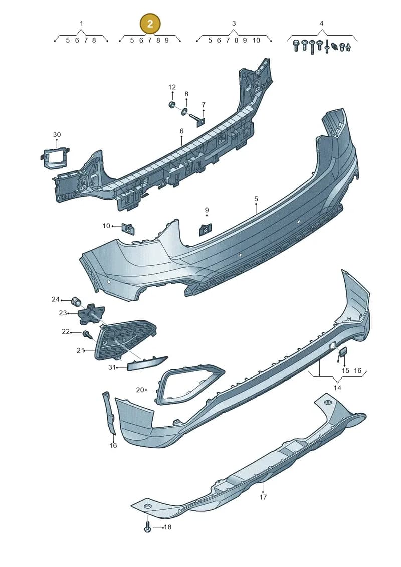 81A807067DGRU — Audi Q2 (2016-2025) diagram 803807075, position 2