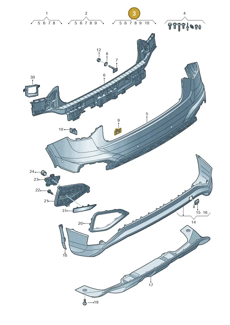 81A807067EGRU — Audi Q2 (2016-2025) diagram 803807075, position 3