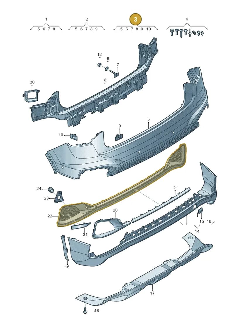 81A807067EGRU — Audi Q2 (2016-2025) diagram 803807085, position 3