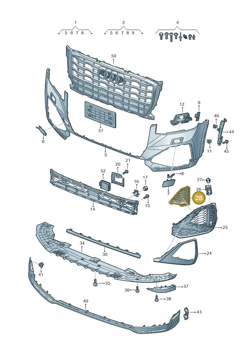 81A807152C9B9 — Audi Q2 (2016-2025) diagram 803807032, position 28