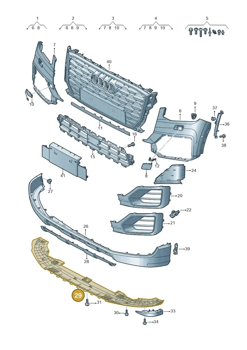 81A807233B — Audi Q2 (2016-2025) diagram 803807200, position 29