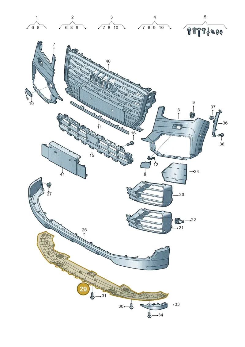 81A807233 — Audi Q2 (2016-2025) diagram 803807100, position 29