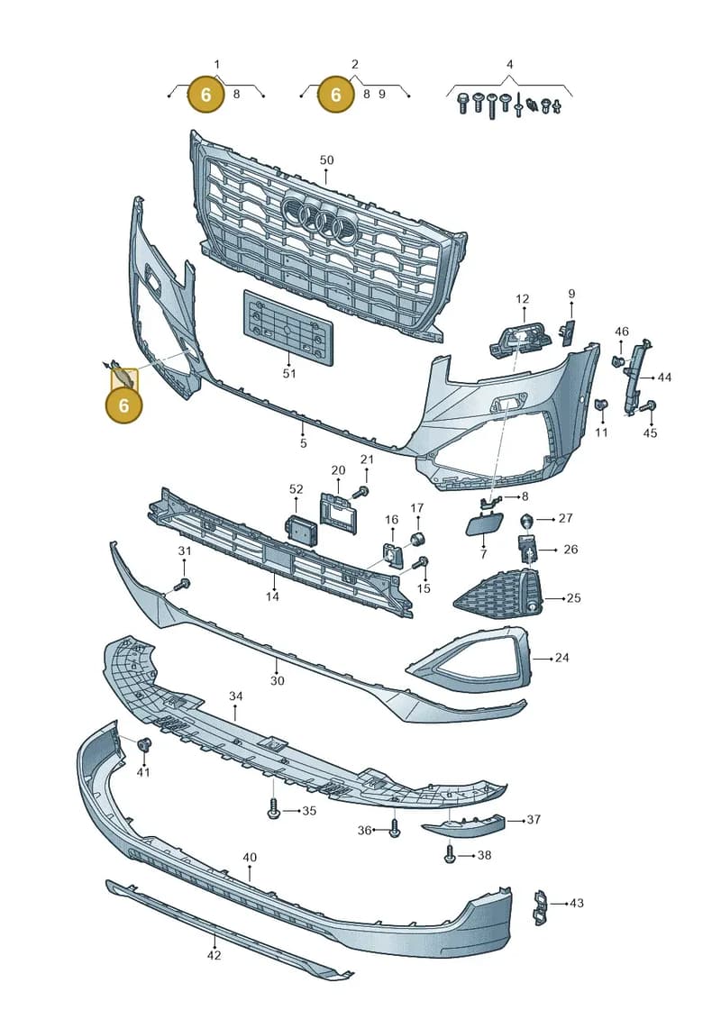81A807241AGRU — Audi Q2 (2016-2025) diagram 803807025, position 6