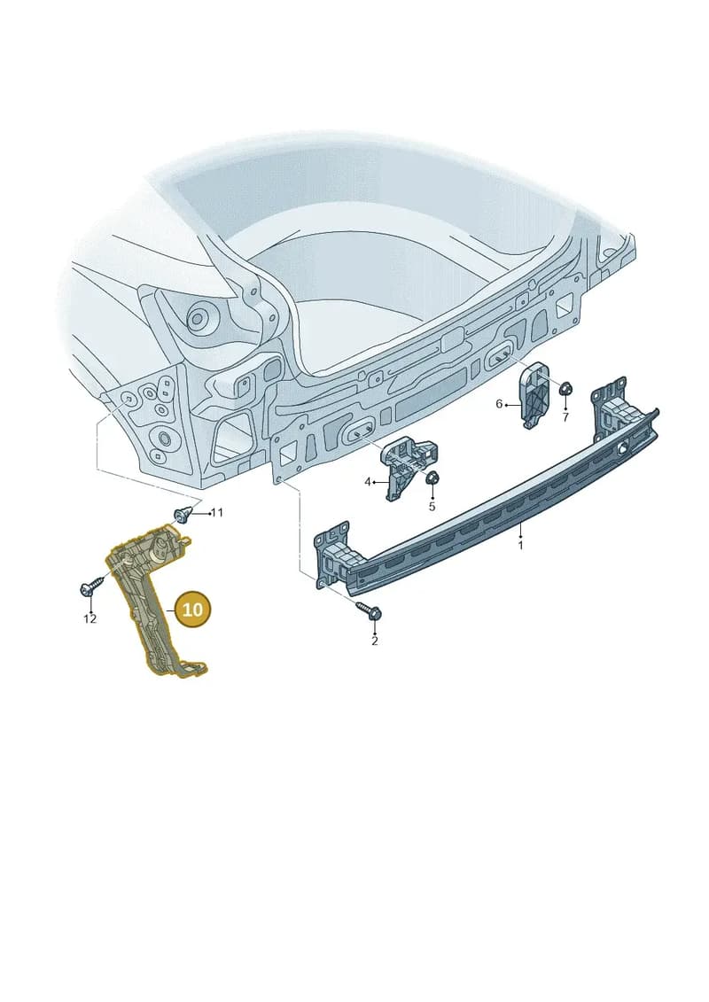 81A807254A — Audi Q2 (2016-2025) diagram 803807500, position 10