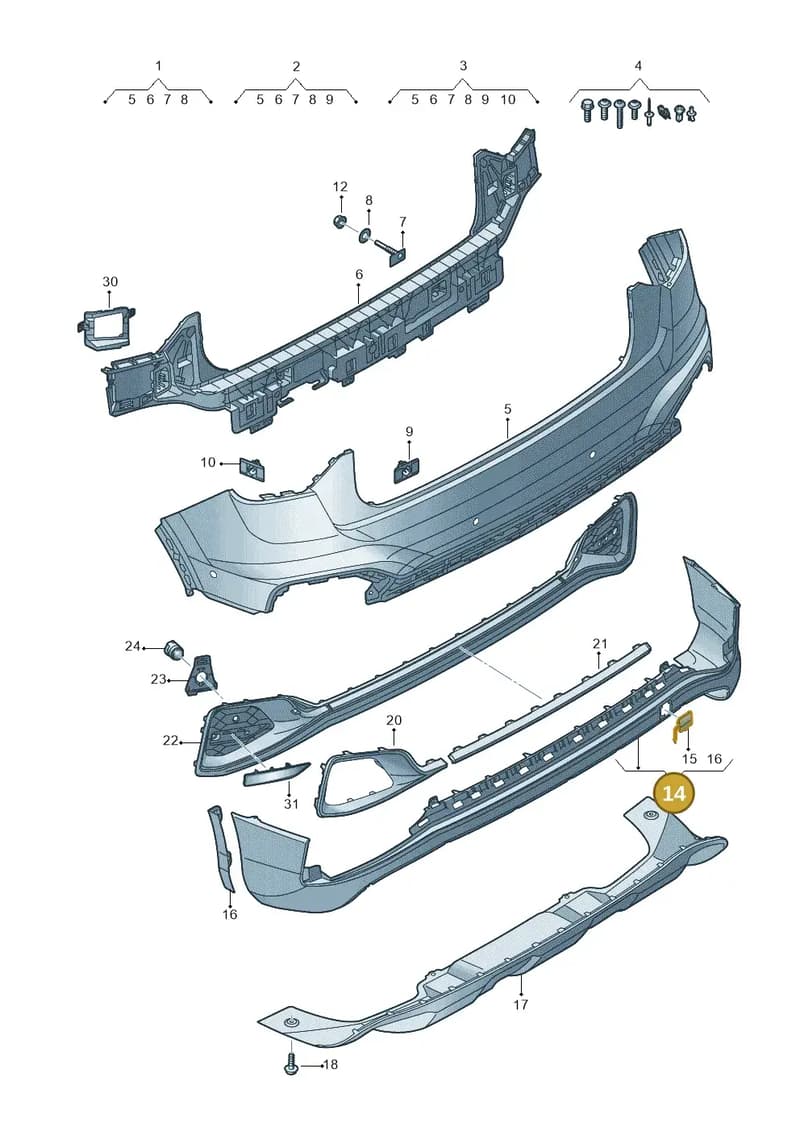 81A807323HGRU — Audi Q2 (2016-2025) diagram 803807085, position 14