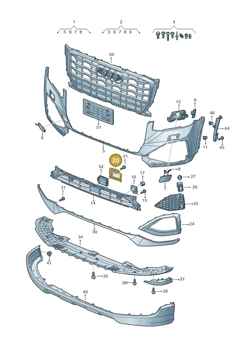 81A807412A — Audi Q2 (2016-2025) diagram 803807015, position 20