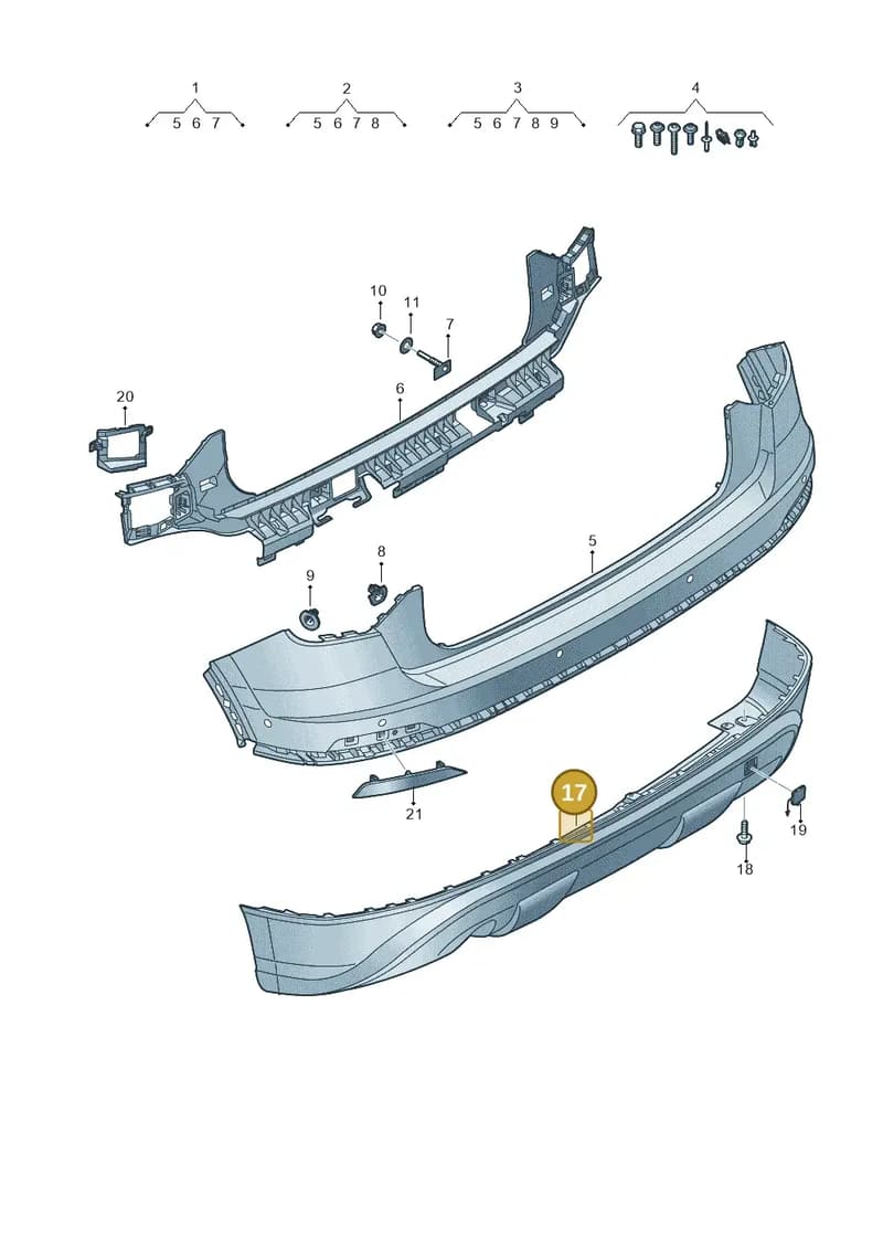 81A807521C4W3 — Audi Q2 (2016-2025) diagram 803807600, position 17