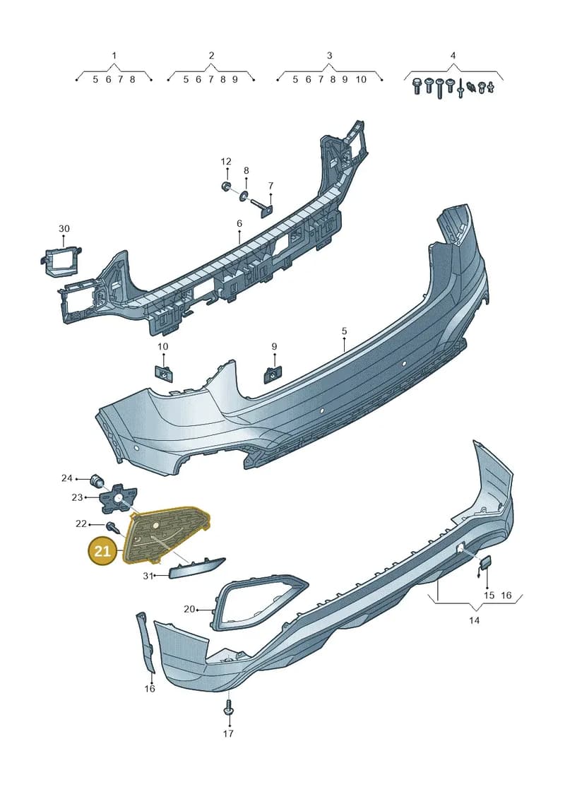 81A807882 — Audi Q2 (2016-2025) diagram 803807065, position 21
