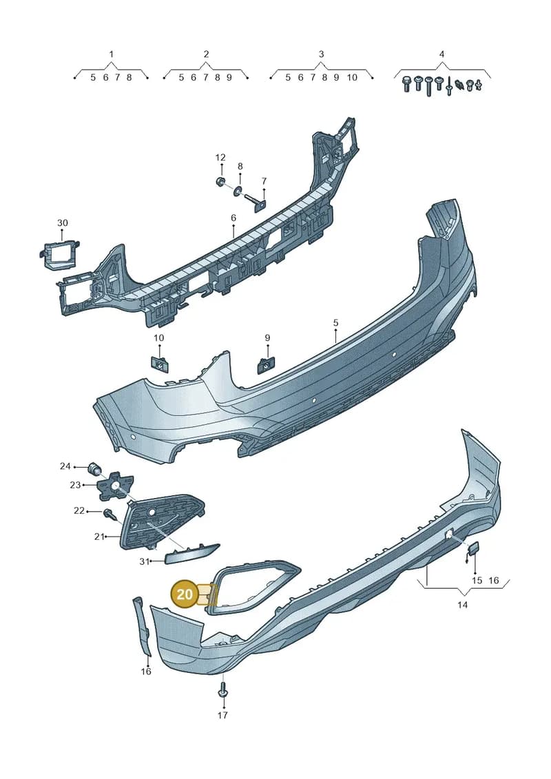 81A807967A4W3 — Audi Q2 (2016-2025) diagram 803807065, position 20