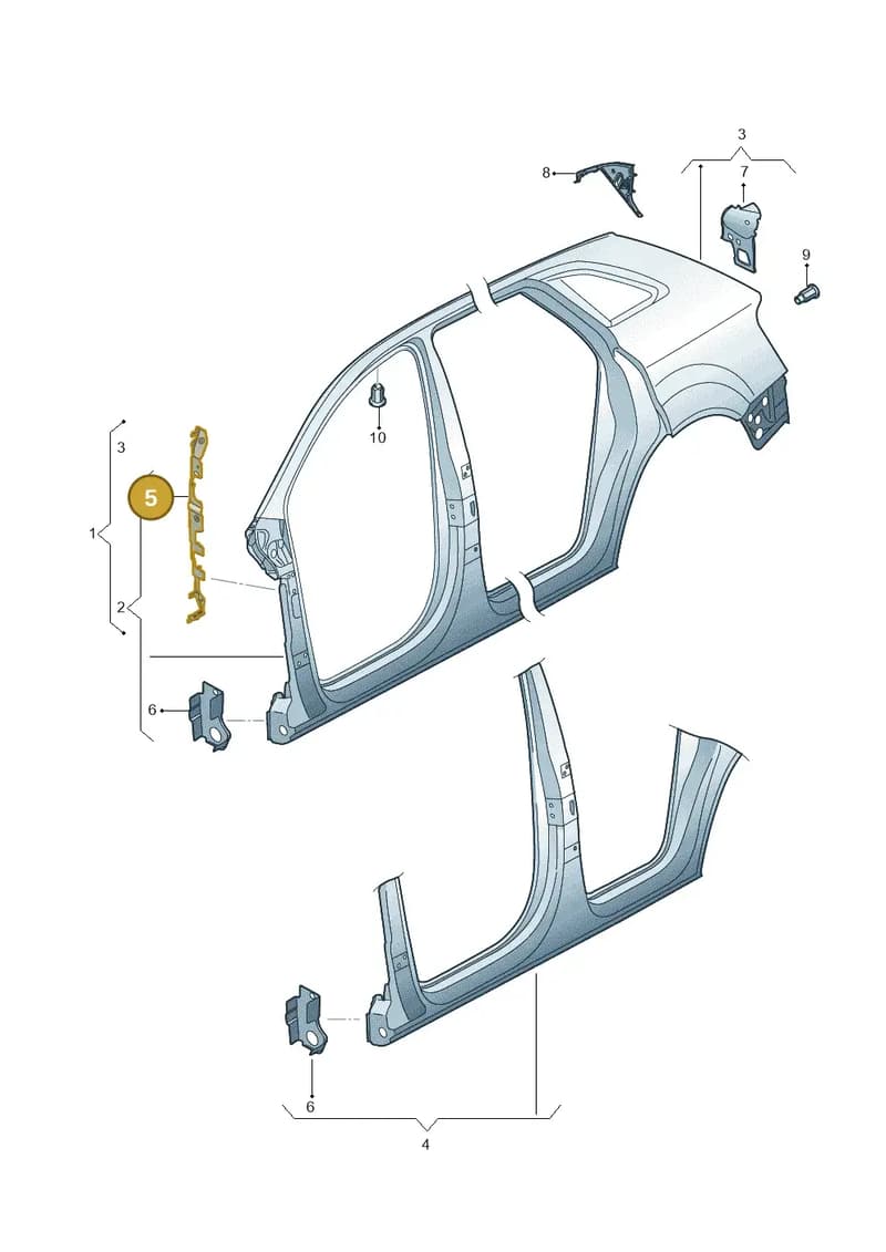 81A809075B — Audi Q2 (2016-2025) diagram 803809500, position 5