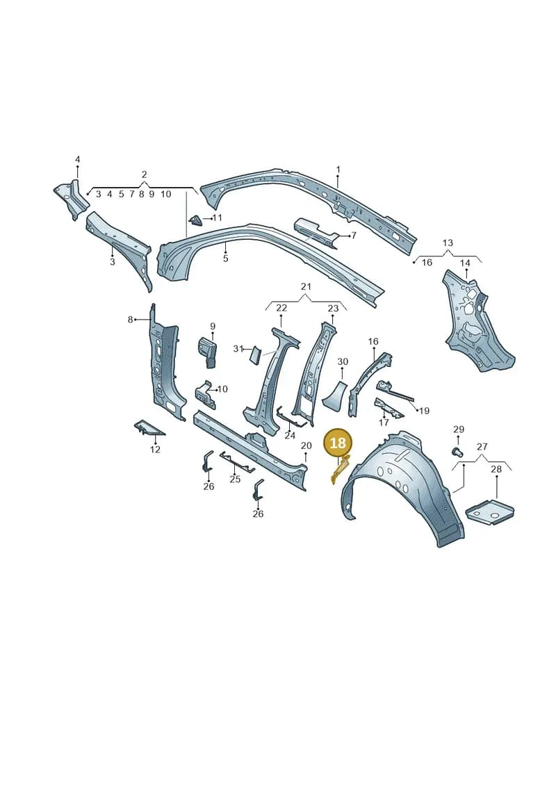 81A809647 — Audi Q2 (2016-2025) diagram 803809000, position 18