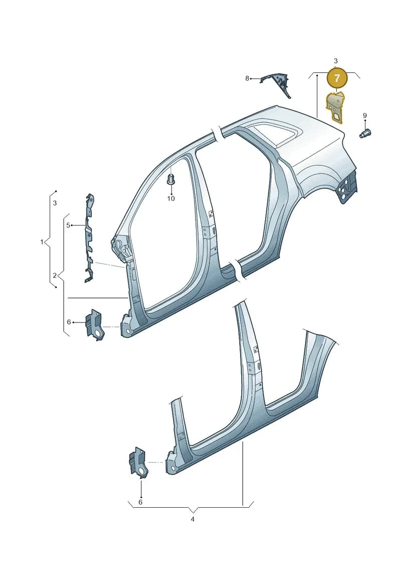 81A809650 — Audi Q2 (2016-2025) diagram 803809500, position 7