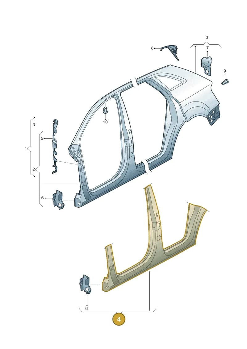 81A809848 — Audi Q2 (2016-2025) diagram 803809500, position 4