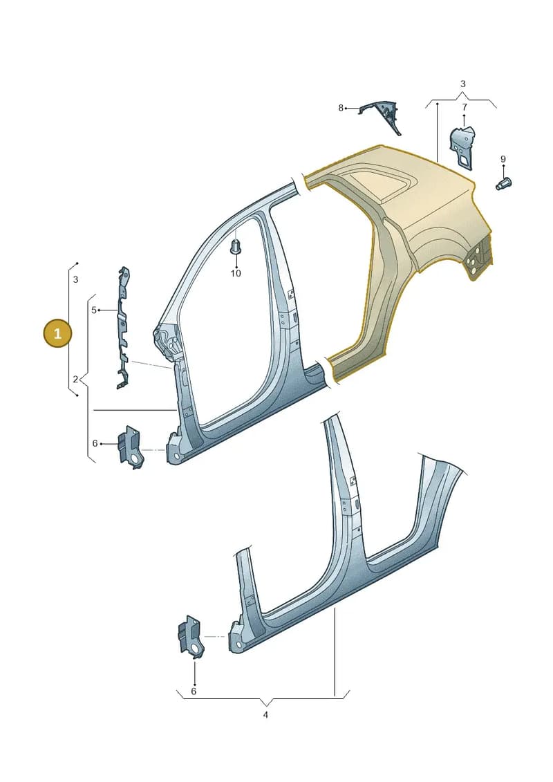 81A810075 — Audi Q2 (2016-2025) diagram 803809500, position 1