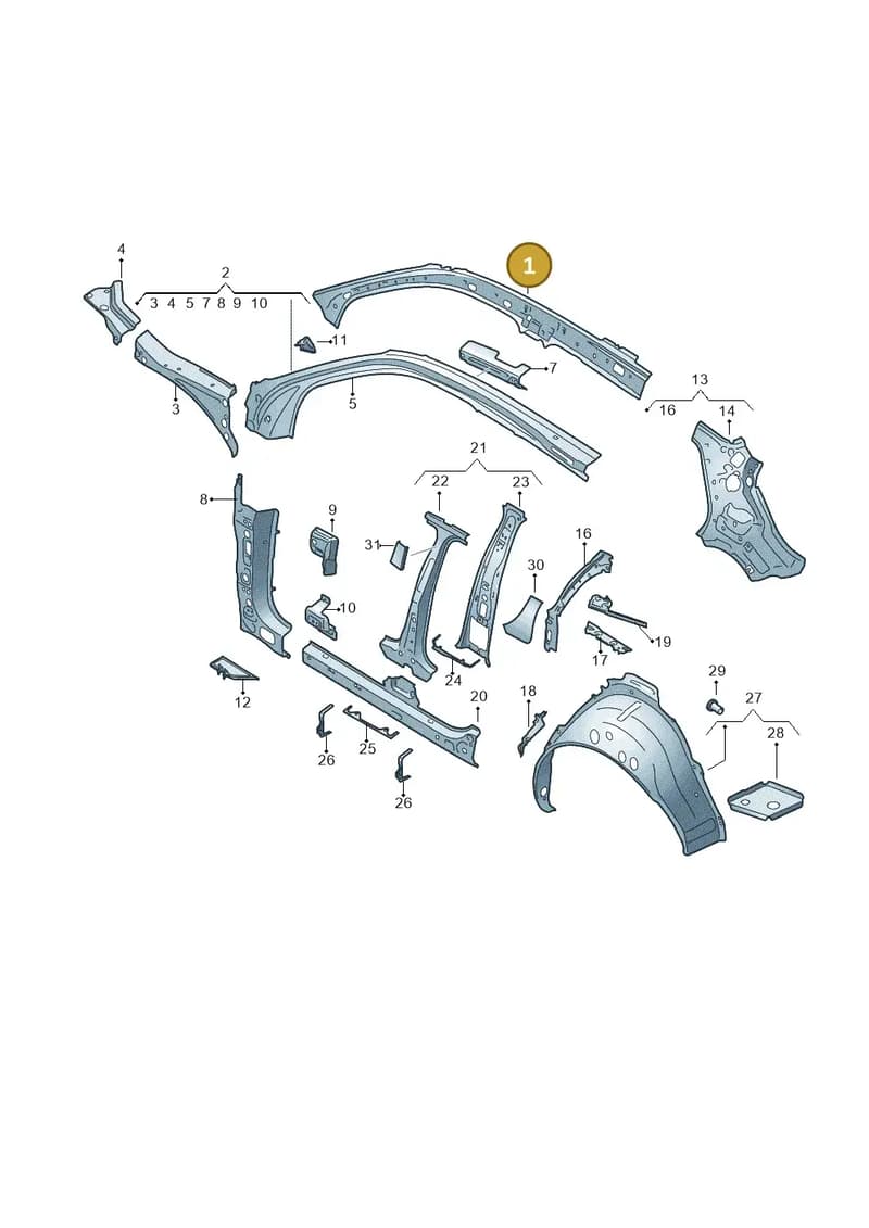 81A810179 — Audi Q2 (2016-2025) diagram 803809000, position 1