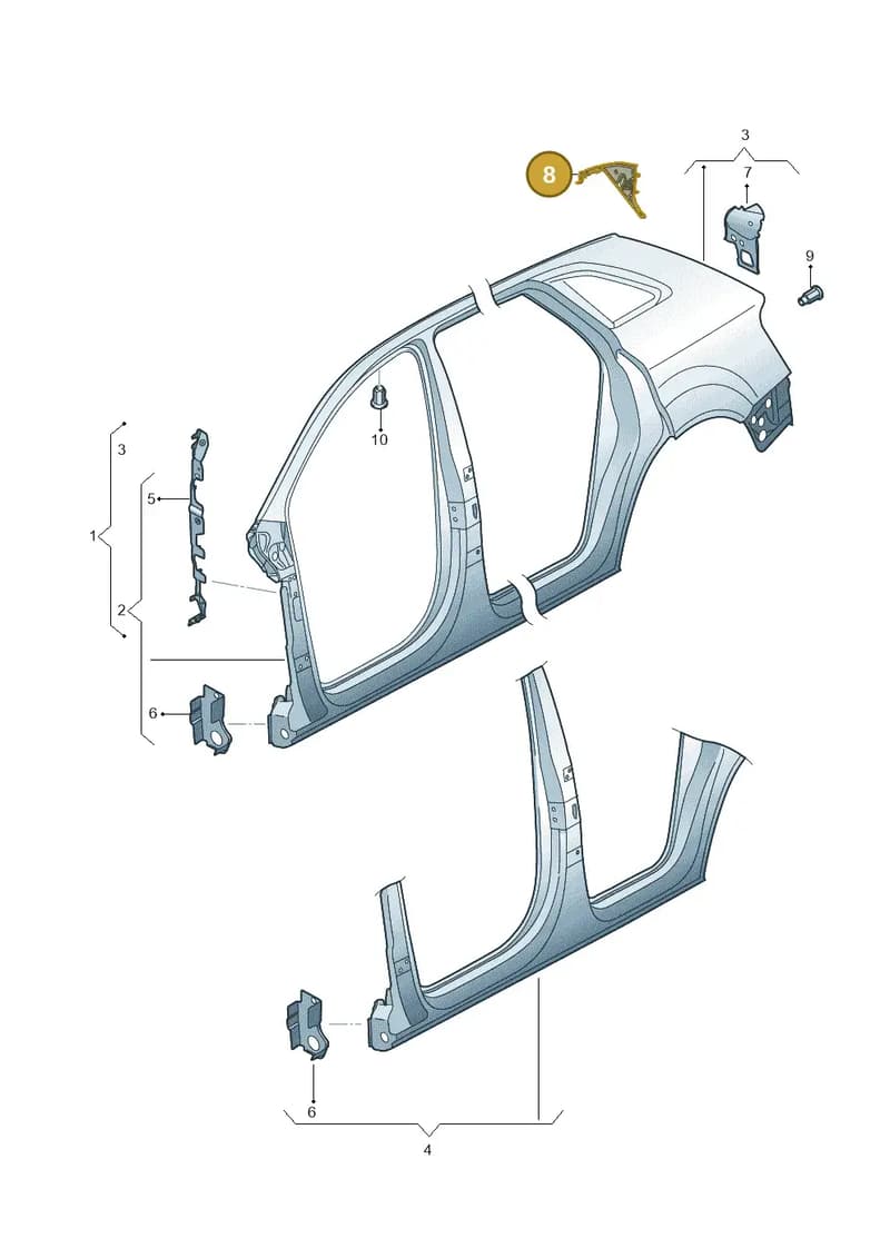 81A810569A — Audi Q2 (2016-2025) diagram 803809500, position 8