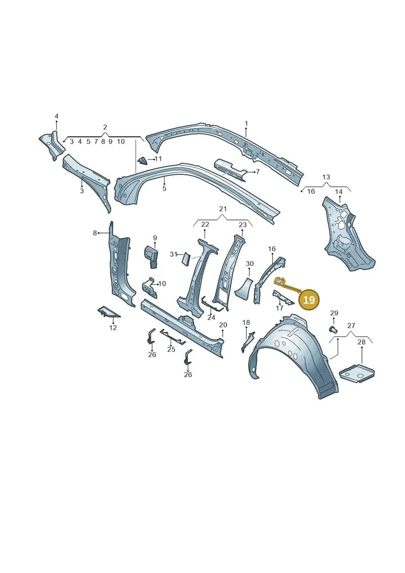 81A810569 — Audi Q2 (2016-2025) diagram 803809000, position 19