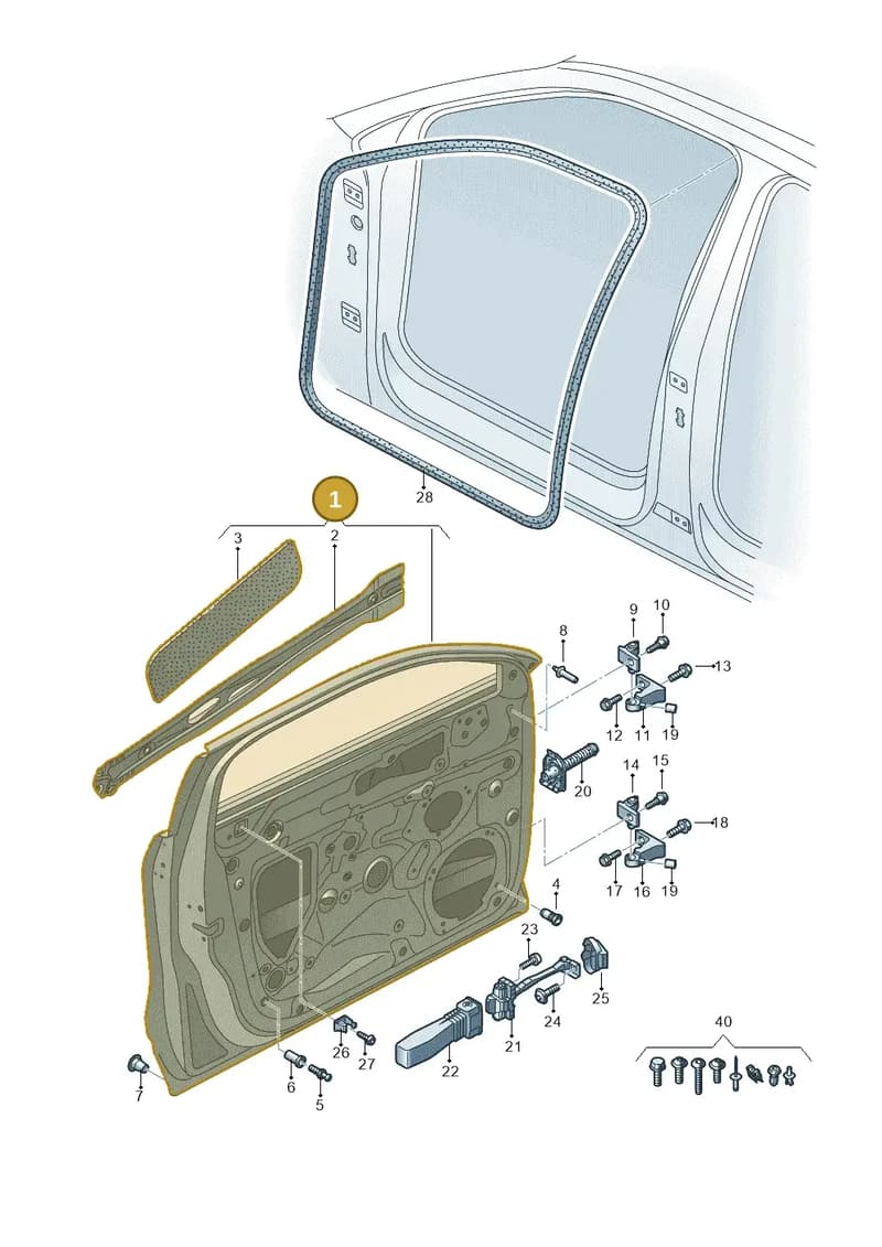 81A831052C — Audi Q2 (2016-2025) diagram 803831100, position 1