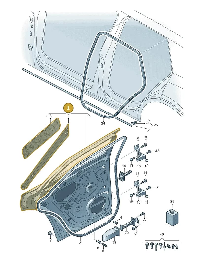 81A833052C — Audi Q2 (2016-2025) diagram 803833100, position 1