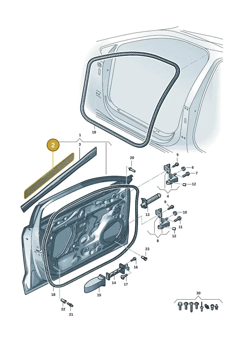 81A837805 — Audi A5 Limousine (2024-2025) diagram 8wk831010, position 2